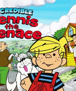 Dennis The Menace Cartoon Paint By Numbers
