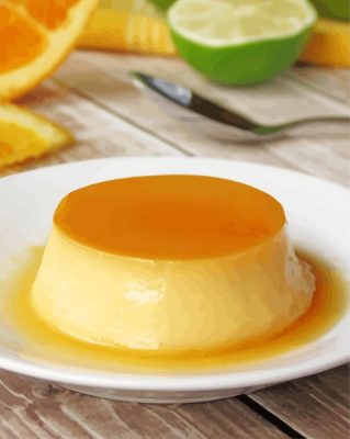 Flan With Lemon Paint By Numbers