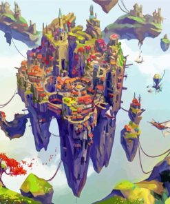 Floating Fantasy Island Paint By Numbers