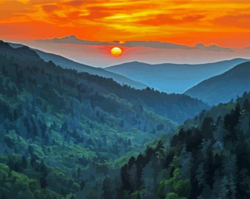 Great Smoky Mountains View Paint By Numbers