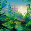 Green Fantasy Forest Garden Paint By Numbers