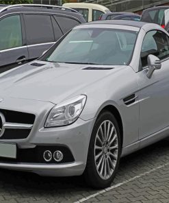 Grey Mercedes Benz SLK Paint By Numbers