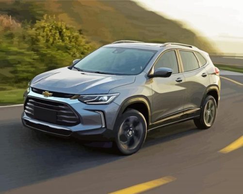 Grey Chevrolet Tracker Paint By Numbers