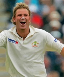Happy Shane Warne Paint By Numbers
