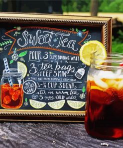 Iced Sweet Tea Paint By Numbers