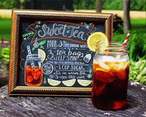 Iced Sweet Tea Paint By Numbers