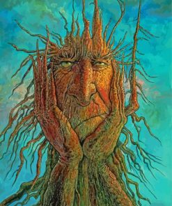Old Man Tree Face Paint By Numbers