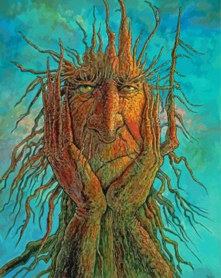 Old Man Tree Face Paint By Numbers