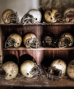 Old NFL Helmets Paint By Numbers