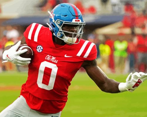 Ole Miss American Football Player Paint By Numbers