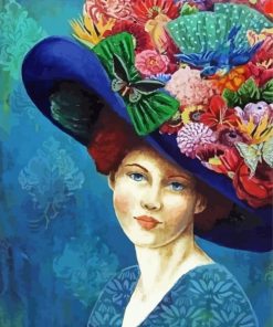 Oman And Floral Hat Art Paint By Numbers