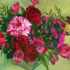 Red And Pink Flower Bouquet Art Paint By Numbers