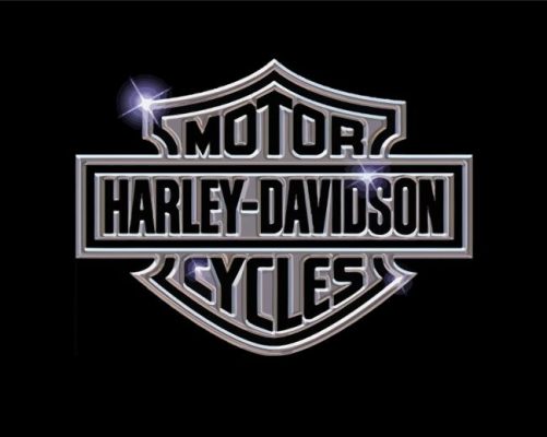 Silver Harley Davidson Logo Paint By Numbers