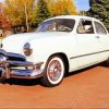 White 1950 Ford Paint By Numbers