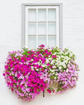 Window Flowers Paint By Numbers