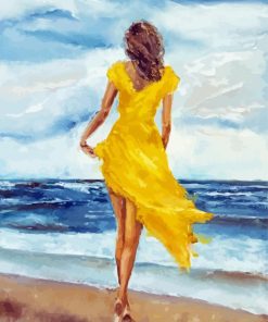 Woman In Yellow Dress Paint By Numbers