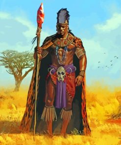 Aesthetic African Warrior Paint By Numbers
