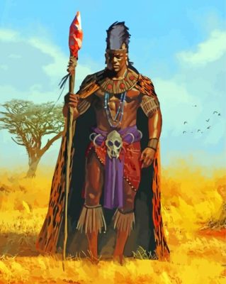 Aesthetic African Warrior Paint By Numbers