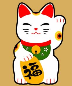 Aesthetic Chinese Lucky Cat Paint By Numbers