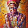 African Woman Wearing Jewelry Paint By Numbers