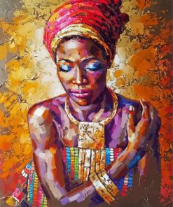 African Woman Wearing Jewelry Paint By Numbers