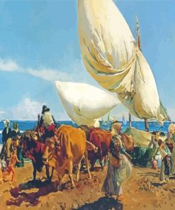 Arrival Of The Fishing Boats By Campbell Paint By Numbers