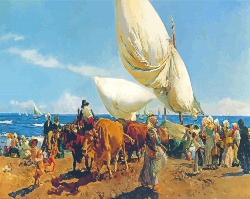 Arrival Of The Fishing Boats By Campbell Paint By Numbers