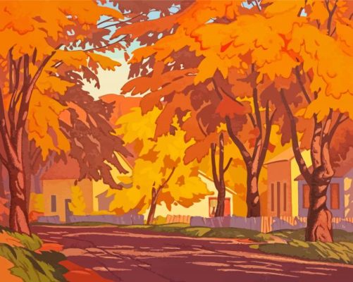 Autumn Afternoon AJ Casson Paint By Numbers