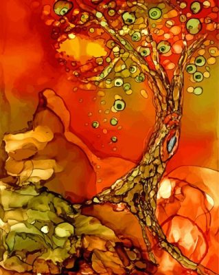 Abstract Autumn Tree Paint By Numbers