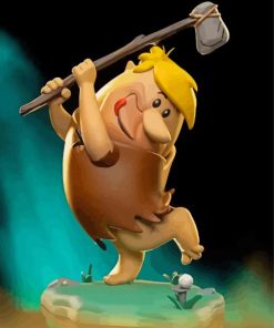 Barney Rubble Cartoon Paint By Numbers