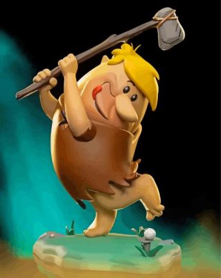 Barney Rubble Cartoon Paint By Numbers