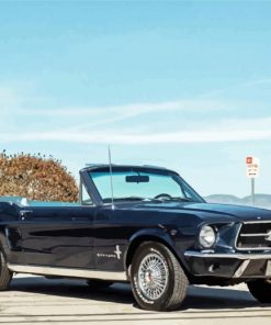 Black 1967 Mustang Convertible Paint By Numbers