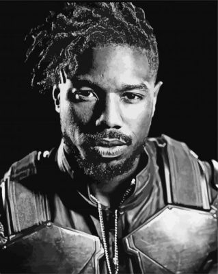 Black And White Killmonger Paint By Numbers