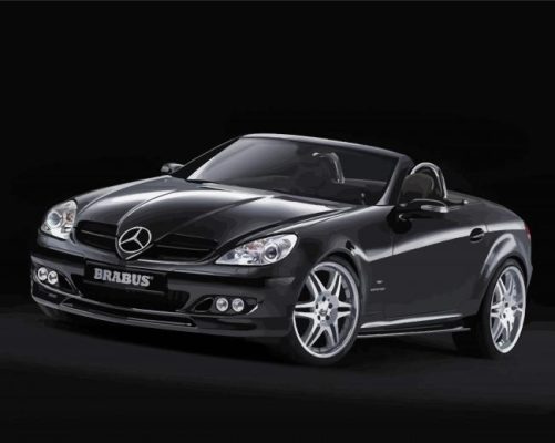 Black Mercedes SLK Car Paint By Numbers