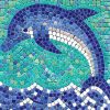 Blue Mosaic Dolphin Paint By Numbers