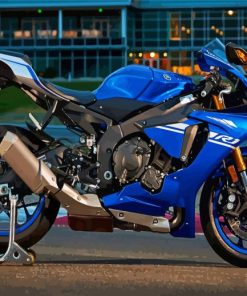 Blue Yamaha YZF R1 Motocross Paint By Numbers