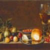 Bread And Fruit On Table Paint By Numbers