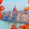 Budapest Parliament In Autumn Paint By Numbers