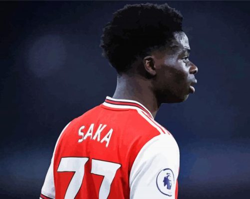 Bukayo Saka Side Profile Paint By Numbers