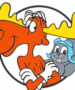 Bullwinkle J Moose And Rocky Paint By Numbers