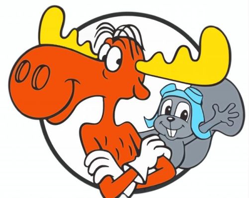 Bullwinkle J Moose And Rocky Paint By Numbers