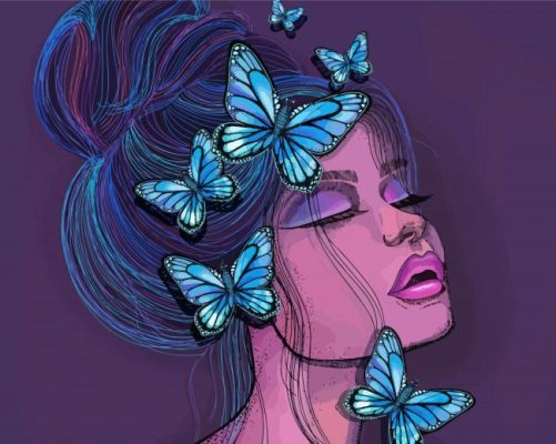 Butterfly Girl Art Paint By Numbers