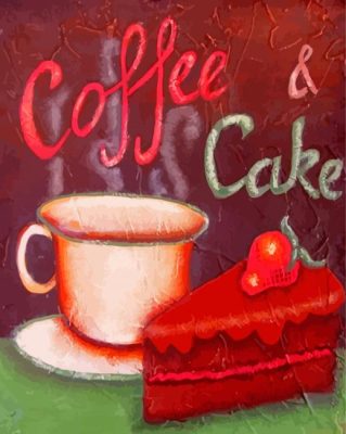 Cake And Coffee Cup Paint By Numbers