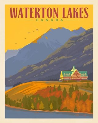 Canada Waterton Lake Park Poster Paint By Numbers