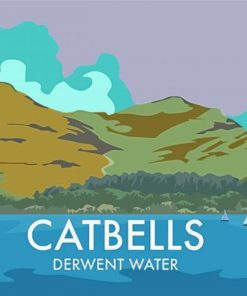 Catbells Derwent Water Poster Paint By Numbers
