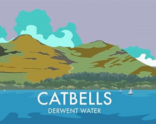 Catbells Derwent Water Poster Paint By Numbers