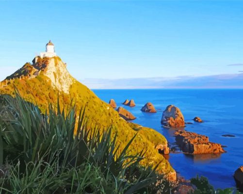 Catlins Nugget Point Lighthouse Paint By Numbers