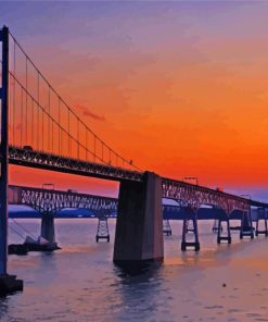 Chesapeake Bay Bridge At Dawn Paint By Numbers