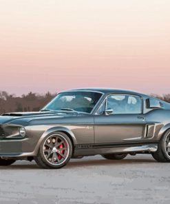 Classic Grey Mustang Shelby Paint By Numbers