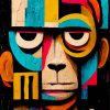 Colorful Abstract Monkey Paint By Numbers